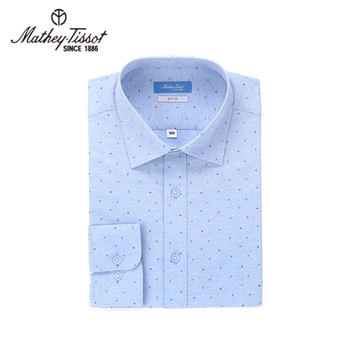 홍도매,[Mathey-Tissot] 메티티솟 캐주얼 셔츠 카치온 삼각 Dot(블루)